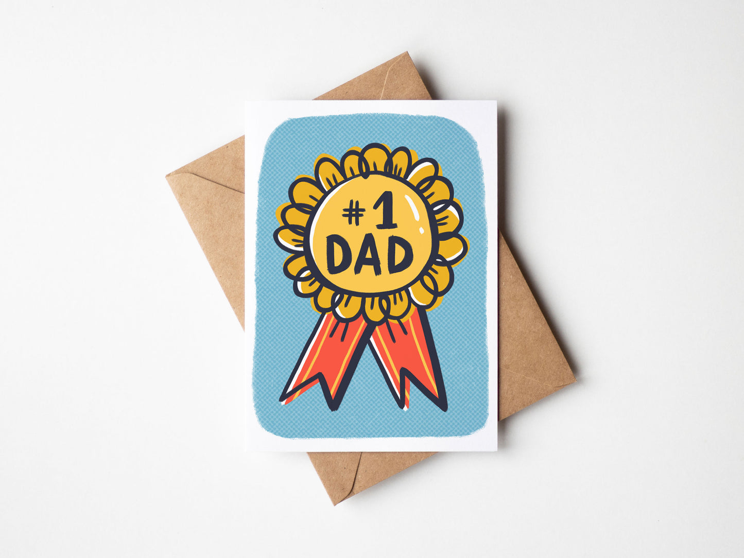 Number 1 Dad Ribbon Father's Day Card