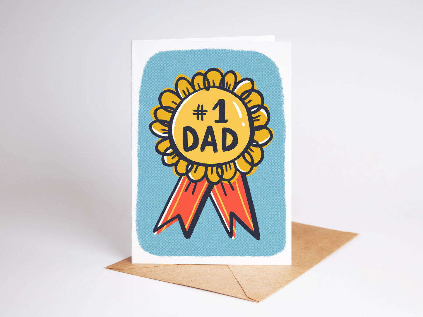 Number 1 Dad Ribbon Father's Day Card