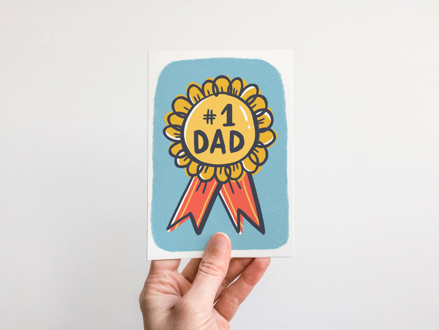 Number 1 Dad Ribbon Father's Day Card