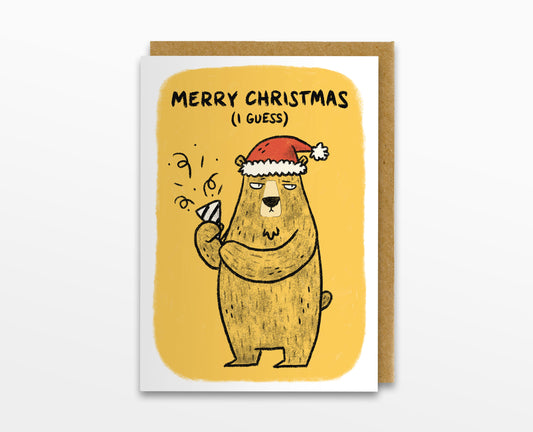 Merry Christmas Grumpy Bear Card