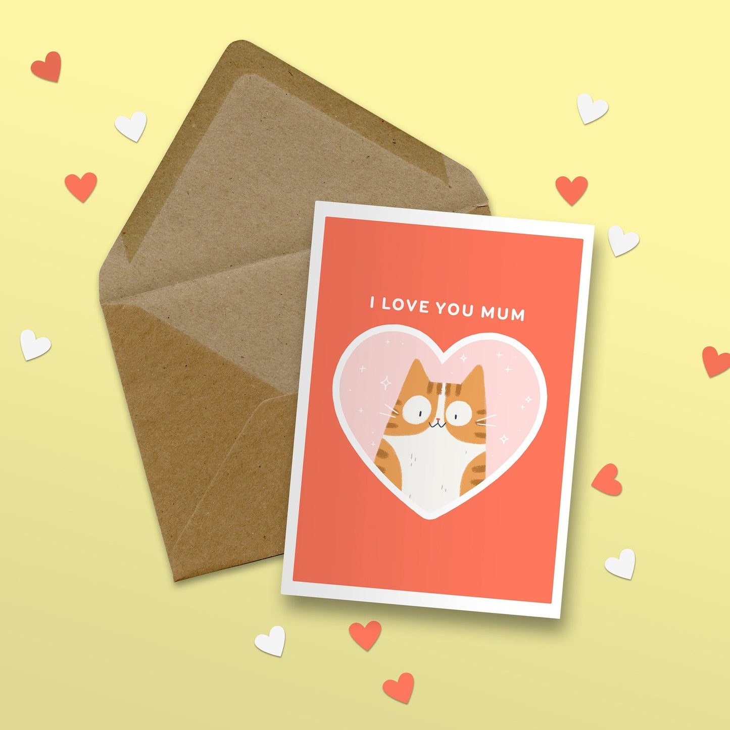 I Love You Mum Cat Card